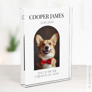Forever in my heart  Pet Loss Memorial Keepsake Photo Block