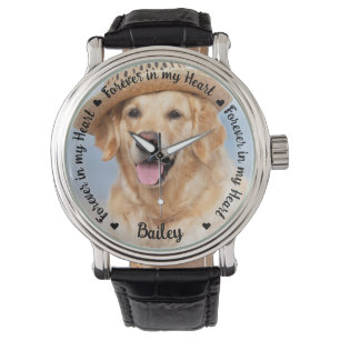 Forever In My Heart Pet Memorial Dog Photo Watch