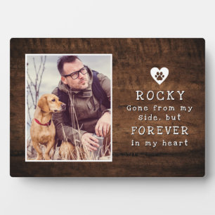 Forever in My Heart Photo & Name Dog/Cat Memorial Plaque