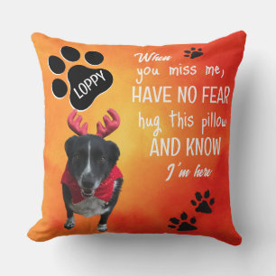 Forever in our heart - Loppy dog memorial Cushion