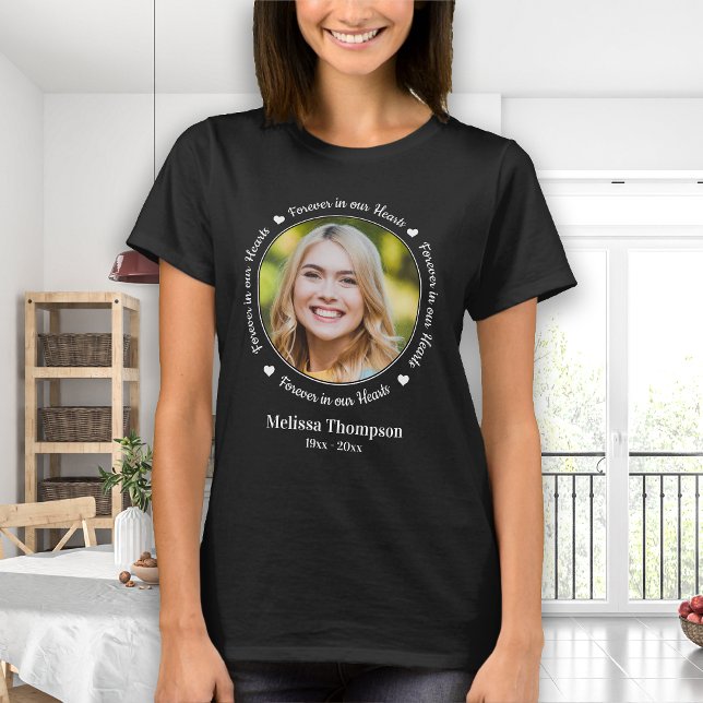 Forever in our Heart Personalized Picture Memorial T-Shirt (Creator Uploaded)
