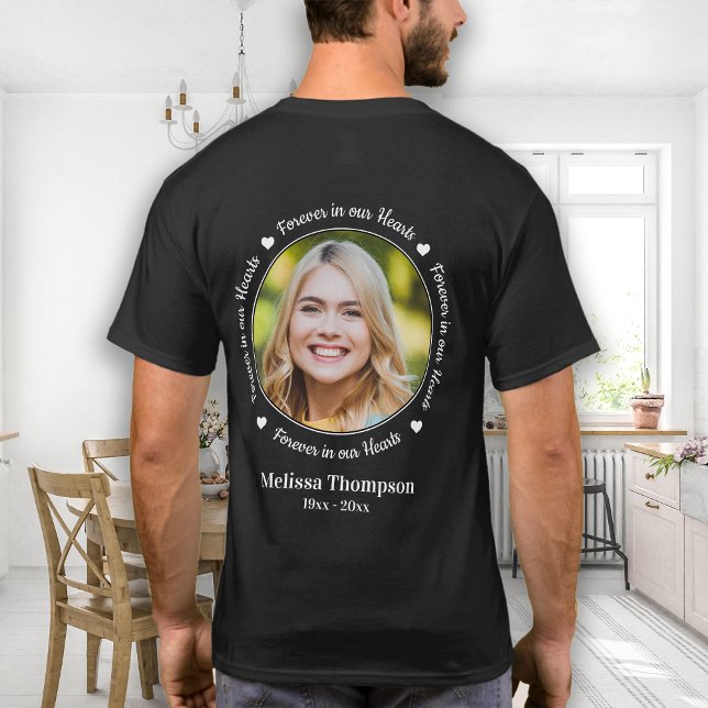 Forever in our Heart Personalized Picture Memorial T-Shirt (Creator Uploaded)