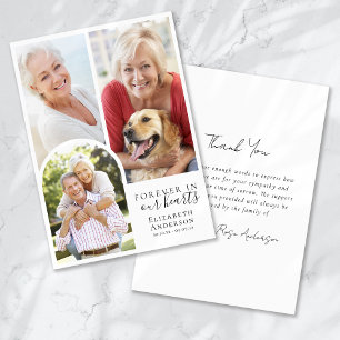 Forever in Our Hearts Arch Funeral Sympathy Thank You Card