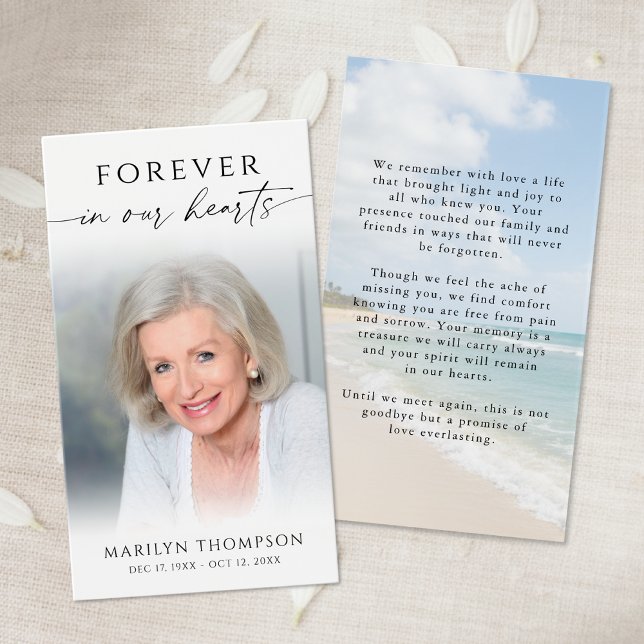 Forever in Our Hearts Beach Memorial Cards (Creator Uploaded)