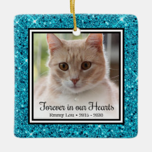 Forever In Our Hearts Cat Ceramic Ornament
