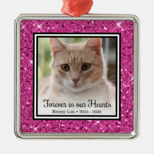 Forever In Our Hearts Cat Metal Ornament