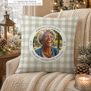 Forever in our Hearts Christmas Keepsake Photo Throw Pillow