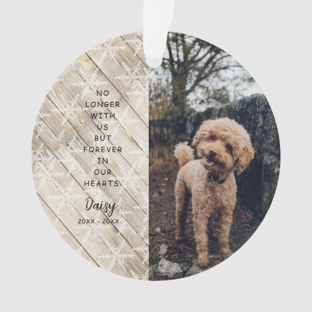 Forever In Our Hearts Christmas Photo Ornament (Front)