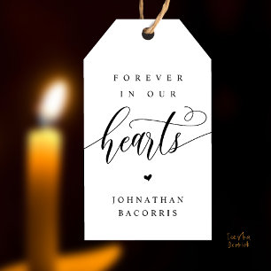 Forever in Our Hearts Custom Memorial Candle Favou Gift Tags