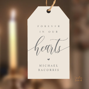 Forever in Our Hearts Custom Memorial Candle Favou Gift Tags