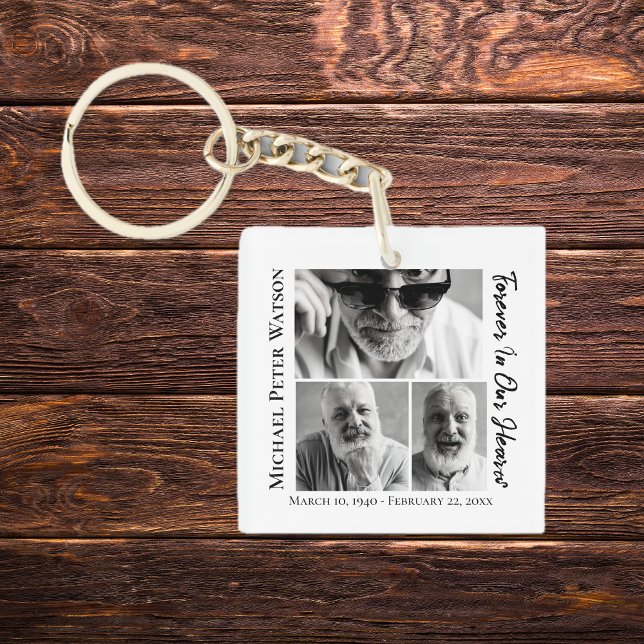 Forever in our Hearts Dad Grandpa Memorial Keychain (Forever in our Hearts Dad Grandpa Memorial Keychains)