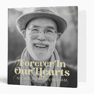 Forever In Our Hearts Elegant Photo Memorial Binder