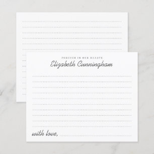 Forever in our Hearts Funeral Attendance Card