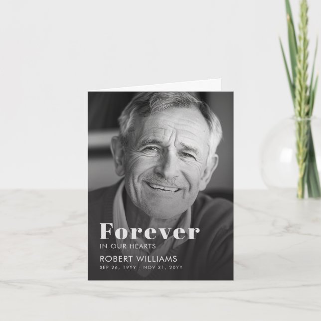 Forever In Our Hearts Funeral Photo Program (Front)