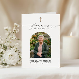 Forever in our Hearts Funeral Photo Service Program
