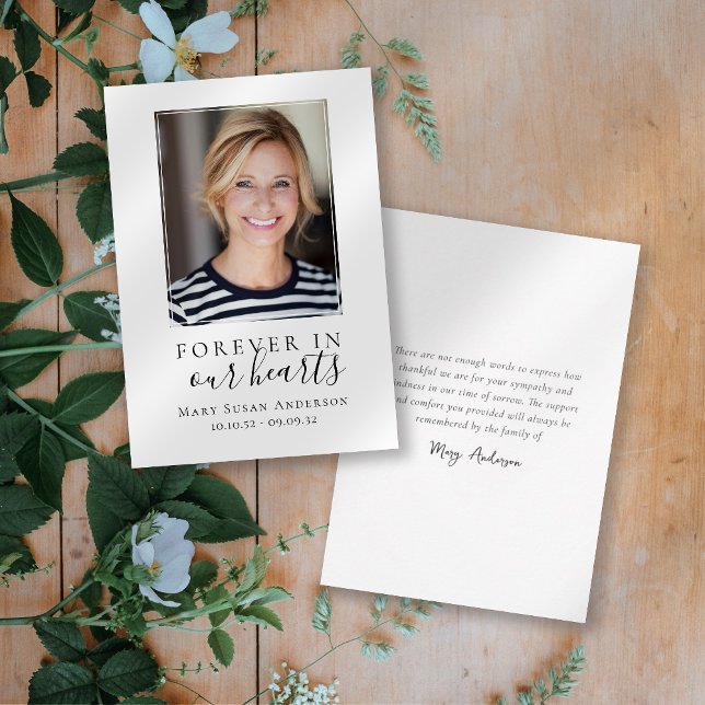 Forever in Our Hearts | Funeral Thank You Card (Creator Uploaded)