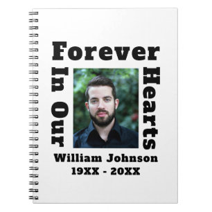 Forever In Our Hearts Grief In Loving Memory Photo Notebook