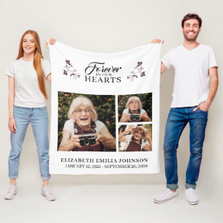 Forever in our Hearts In Loving Memory Fleece Blanket