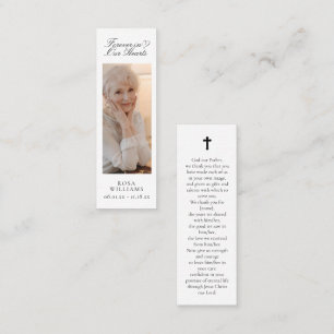 Forever in Our Hearts Memorial Bookmark Card