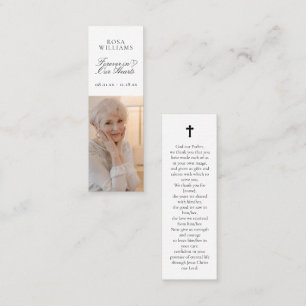 Forever in Our Hearts Memorial Bookmark Card