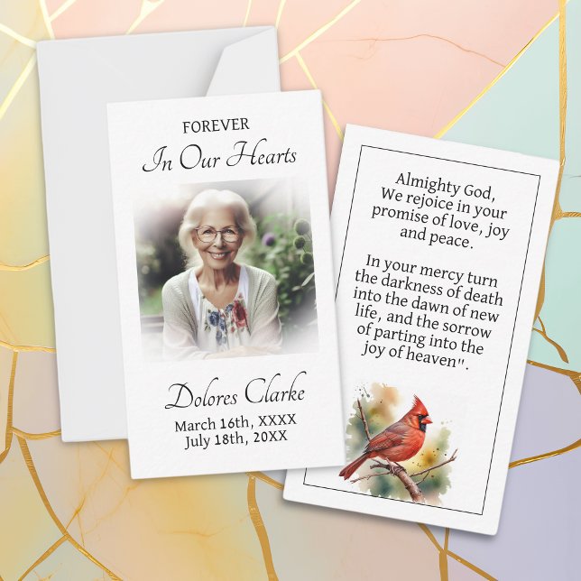 Forever in our Hearts | Memorial Bookmark Prayer Card (Creator Uploaded)