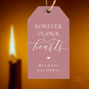 Forever in Our Hearts Memorial Candle Favour Custo Gift Tags