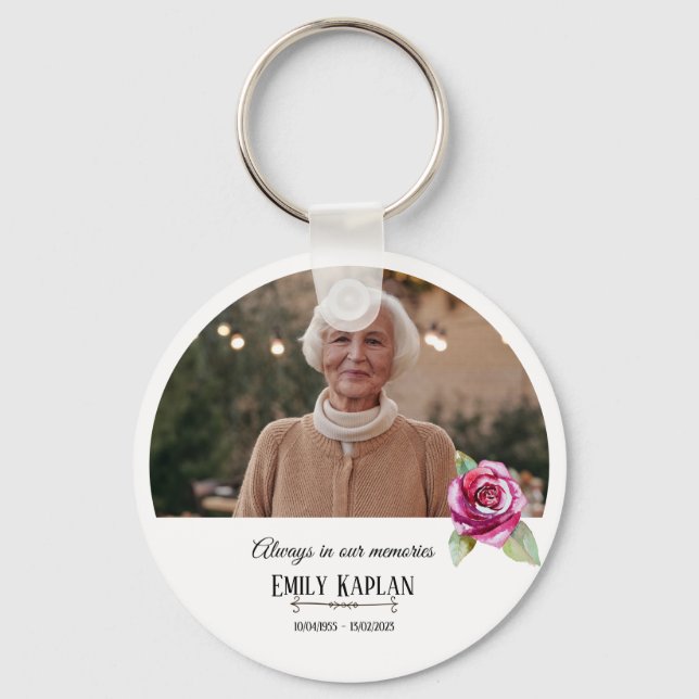 Forever in Our Hearts: Memorial Gift Keychain (Front)