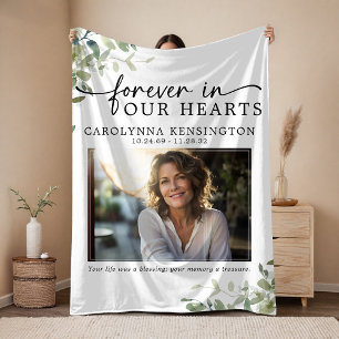 Forever in Our Hearts Memorial Keepsake Fleece Blanket