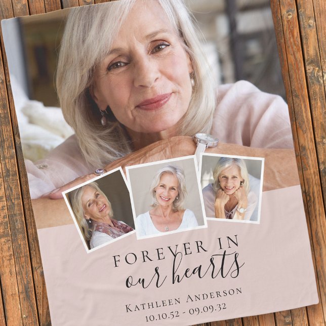 Forever in Our Hearts Memorial Keepsake  Fleece Blanket (Creator Uploaded)