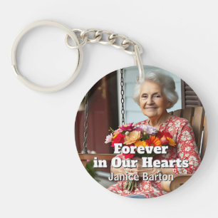 Forever in our Hearts   Memorial Keepsake Photo Keychain