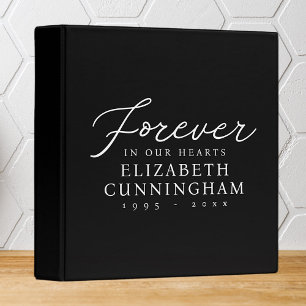 Forever in our Hearts Memorial Modern Chic Binder