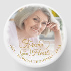 Forever In Our Hearts Memorial Photo Name Gold