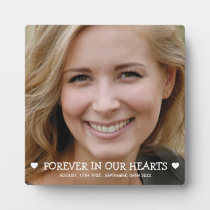 Forever in Our Hearts   Memorial Photo Plaque