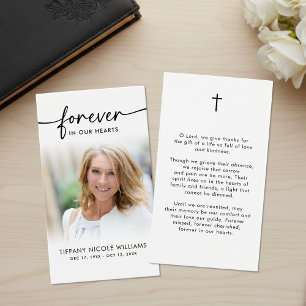 Forever in Our Hearts Memorial Prayer Cards