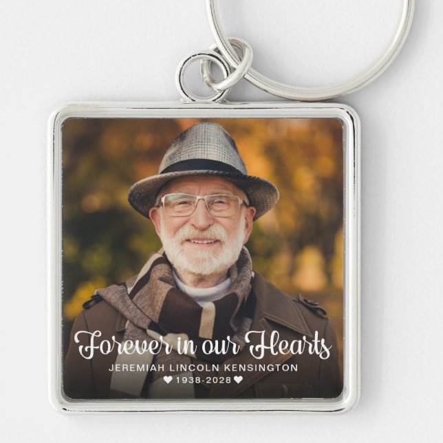 Forever in Our Hearts Memory Keepsake Keychain (Front)