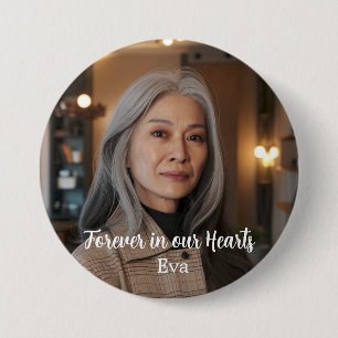 Forever In Our Hearts Modern Remembrance Memorial 3 Inch Round Button