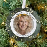 Forever in Our Hearts Olive Leaf Photo Remembrance