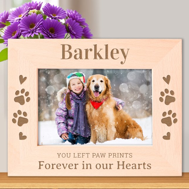 Forever in our Hearts Personalized Dog Memorial  Etched Frames (Creator Uploaded)