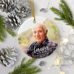 Forever In Our Hearts Personalized Photo Memorial Ceramic Ornament<br><div class="desc">Forever In Our Hearts Personalized Photo Memorial Ceramic Ornament</div>