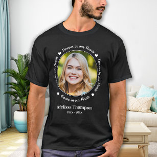 Forever in our Hearts Personalized Photo Memorial T-Shirt
