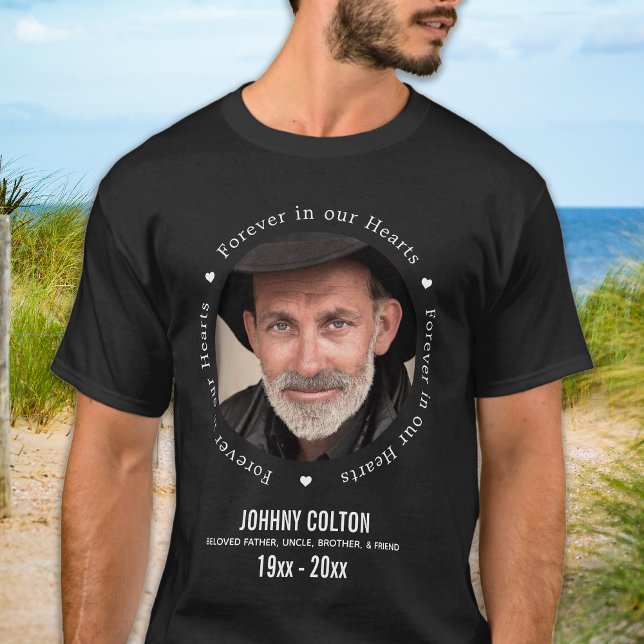 Forever in our Hearts Personalized Photo Memorial T-Shirt (Creator Uploaded)