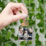 Forever in Our Hearts Pet Dog Photo Keepsake Keychain<br><div class="desc">Keep your furry family member close to your heart with this beautiful photo keepsake keychain. Designed to honour the memory of a beloved dog,  cat,  or other pet. Features a photo design with custom white 'Forever in Our Hearts' script overlay with name you can personalize.</div>