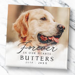 Forever in our Hearts Pet Memorial Modern Photo Magnet<br><div class="desc">All against a simple backdrop of white clouds under a clear sky. These elements are simple,  timeless,  and classic.. Add a custom photo of your pet.

This is designed by White Oak Memorials,  exclusive for Zazzle.

Available here:
http://www.zazzle.com/store/whiteoakmemorials</div>