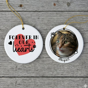 Forever In Our Hearts Pet Memorial Remembrance Ceramic Ornament