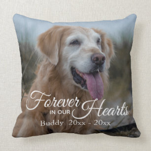 Forever in our Hearts Pet Photo Memorial Throw Pil Pillow