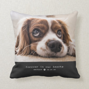 Forever in Our Hearts Pet Photo Memorial Throw Pil Pillow