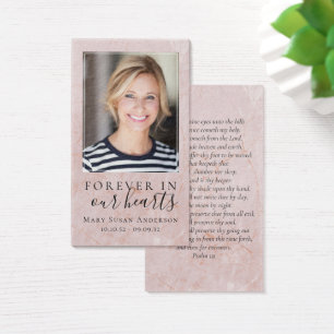 Forever in Our Hearts Photo Funeral Prayer Card