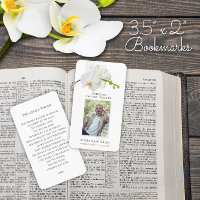 Forever in Our Hearts Photo Funeral Prayer Card