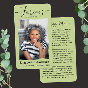 Forever in Our Hearts Photo Funeral Prayer Card