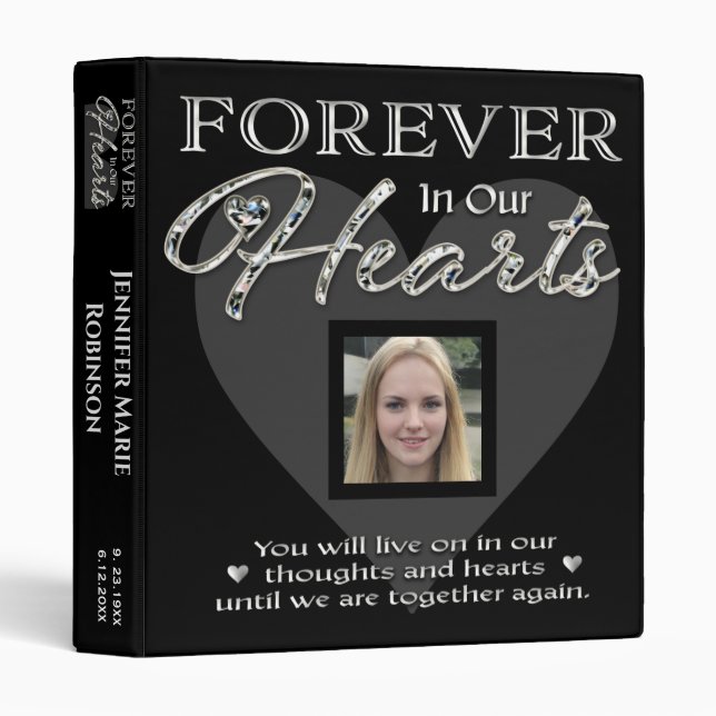 Forever in Our Hearts Photo Memorial Binder (Front/Spine)